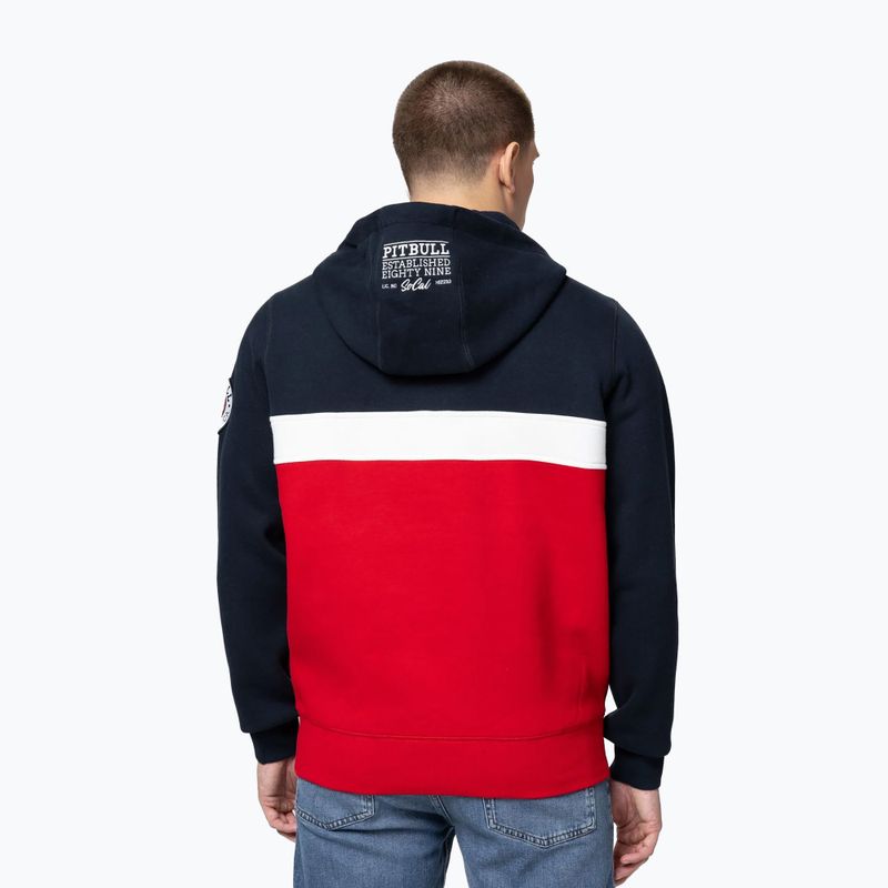 Pánská mikina Pitbull Gibson Hooded dark navy/red 3