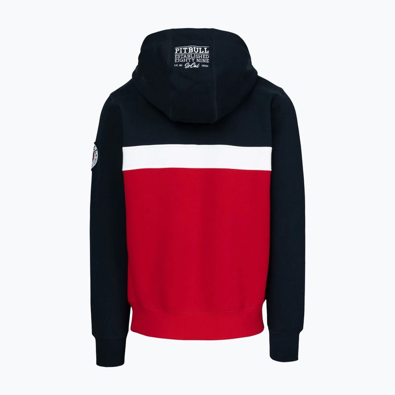 Pánská mikina Pitbull Gibson Hooded dark navy/red 5