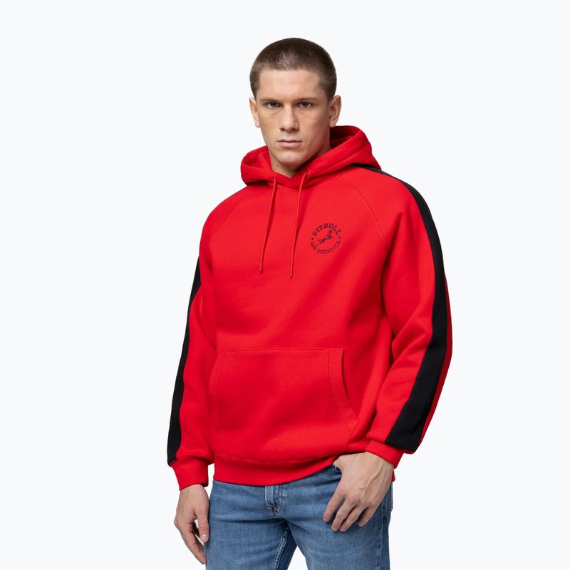 Pánská mikina Pitbull San Diego Ca Hooded red
