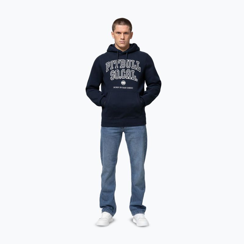 Pánská mikina Pitbull So Cal Hooded dark navy/red 2