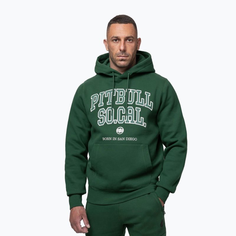 Pánská mikina Pitbull So Cal Hooded hunter green