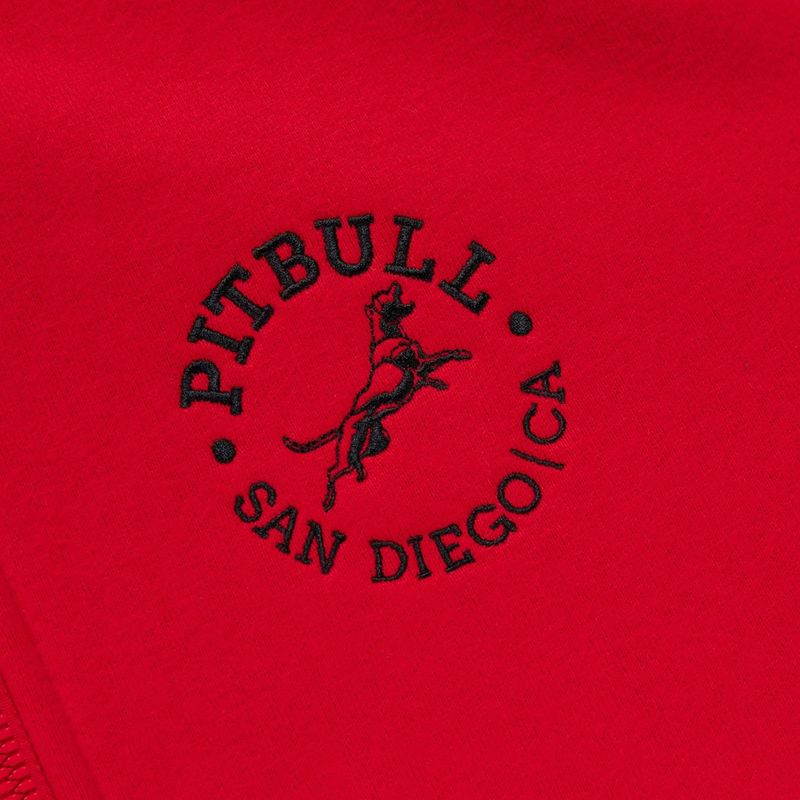Pánská mikina Pitbull San Diego Ca Hooded Zip red 11