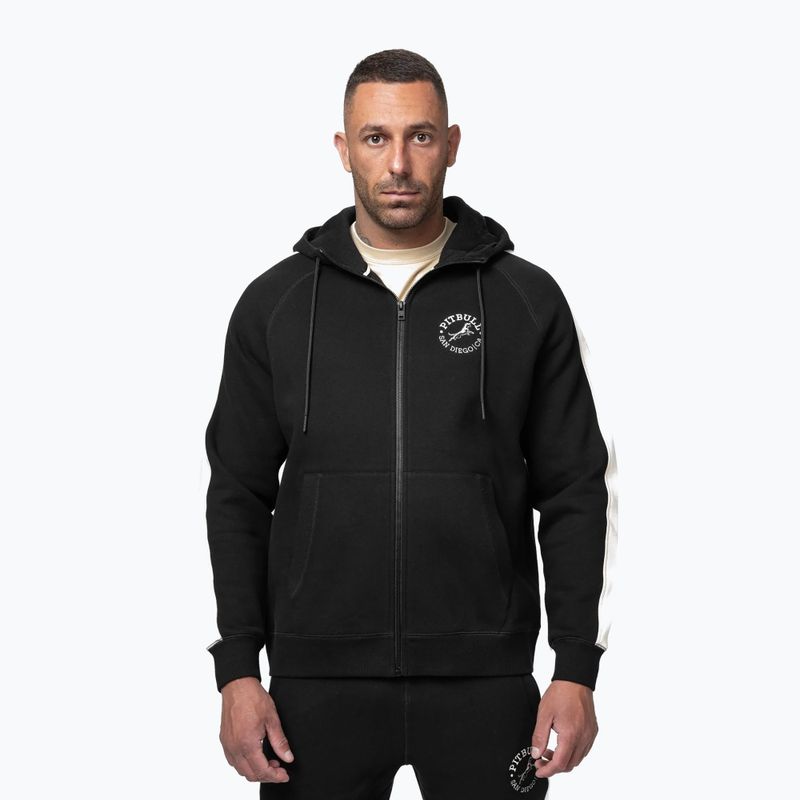Pánská mikina Pitbull San Diego Ca s kapucí na zip black