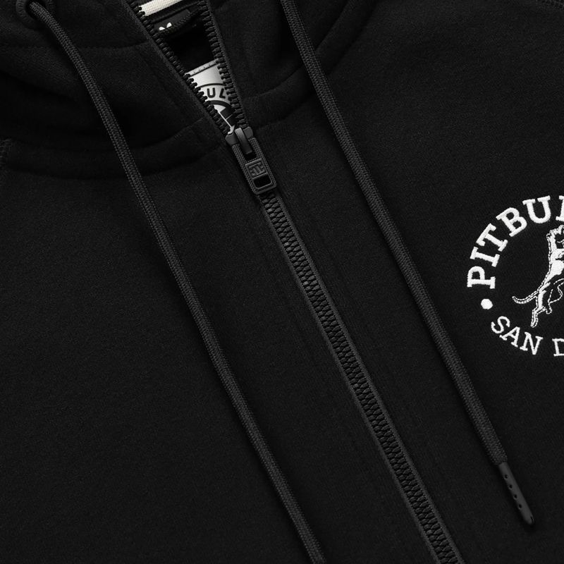 Pánská mikina Pitbull San Diego Ca s kapucí na zip black 7