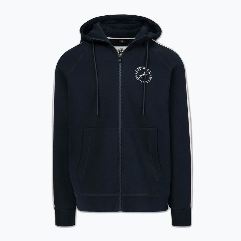 Pánská mikina Pitbull San Diego Ca Hooded Zip dark navy/red 6