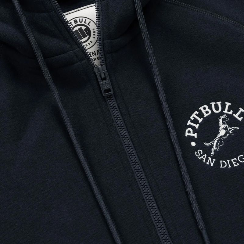 Pánská mikina Pitbull San Diego Ca Hooded Zip dark navy/red 8