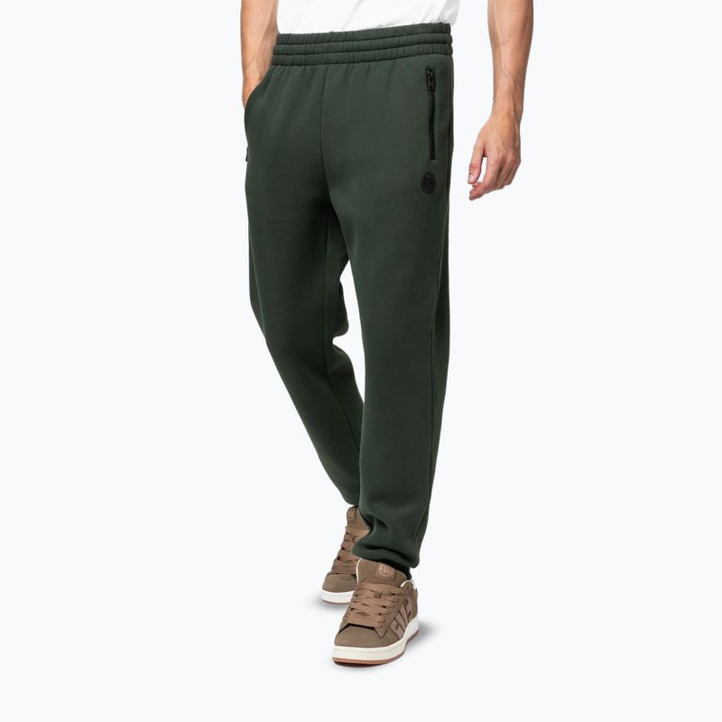Pánské kalhoty Pitbull Hilltop Track Hatton dark green 4