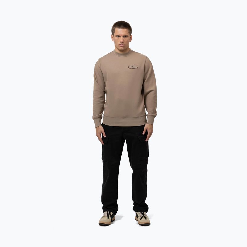 Pánská mikina Pitbull Sampson Crewneck Sweatshirt pale sand 2