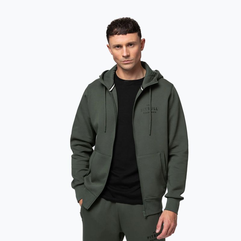 Pánská mikina Pitbull Sampson Hooded Zip Sweatshirt old green 4