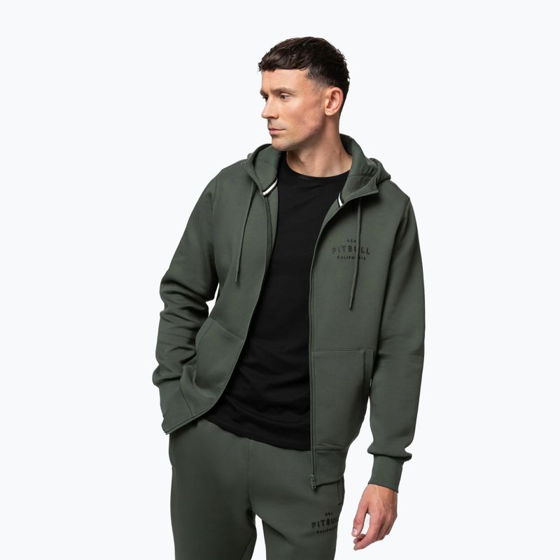 Pánská mikina Pitbull Sampson Hooded Zip Sweatshirt old green 5