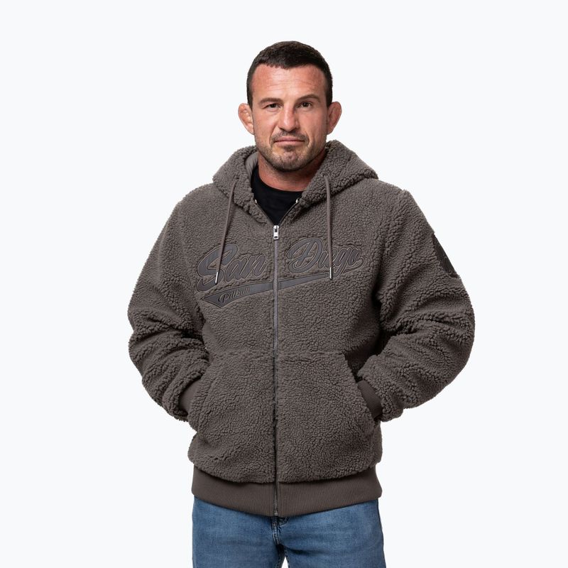 Pánská mikina Pitbull Galaxy Hooded Zip taupe