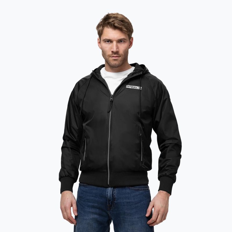 Pánská bunda Pitbull Athletic Logo Nylon Hooded black 4