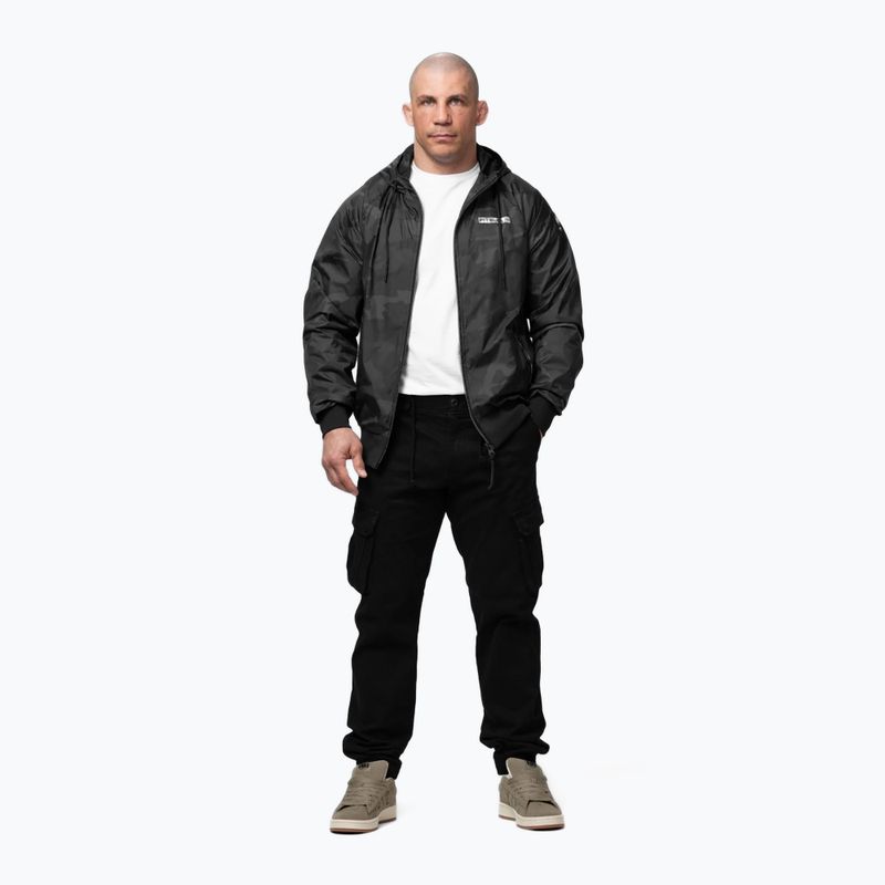 Pánská bunda Pitbull Athletic Logo Nylon Hooded black 2