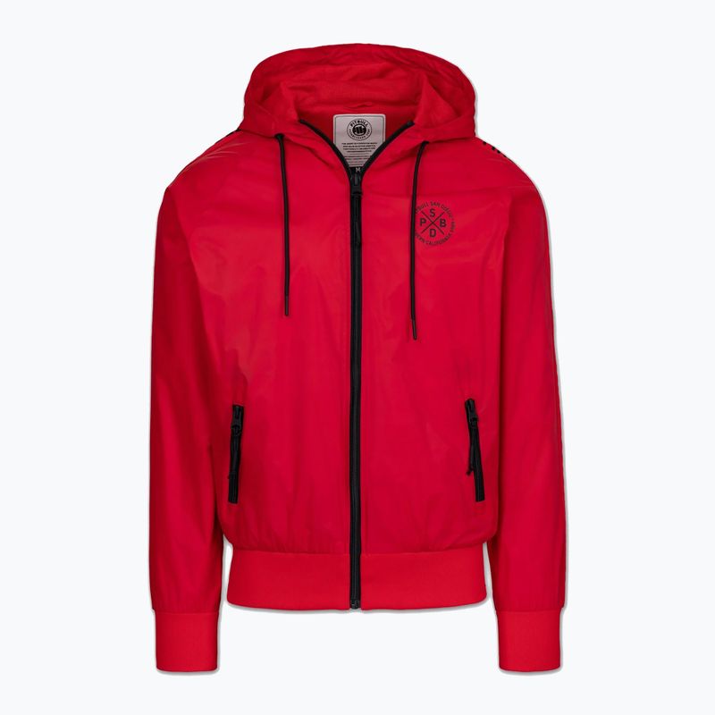 Pánská bunda Pitbull Athletic Tape Nylon Hooded red 6