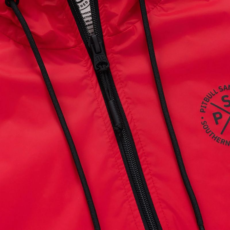 Pánská bunda Pitbull Athletic Tape Nylon Hooded red 8