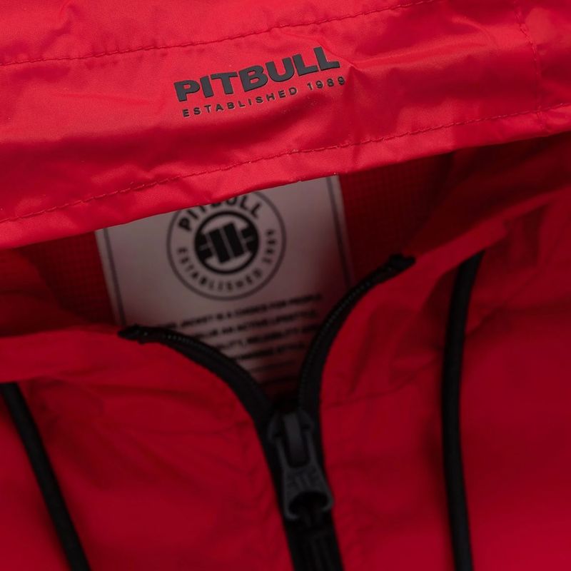 Pánská bunda Pitbull Athletic Tape Nylon Hooded red 9