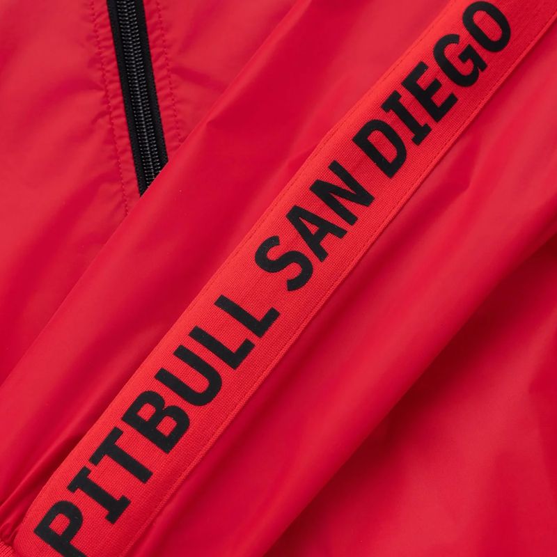 Pánská bunda Pitbull Athletic Tape Nylon Hooded red 11