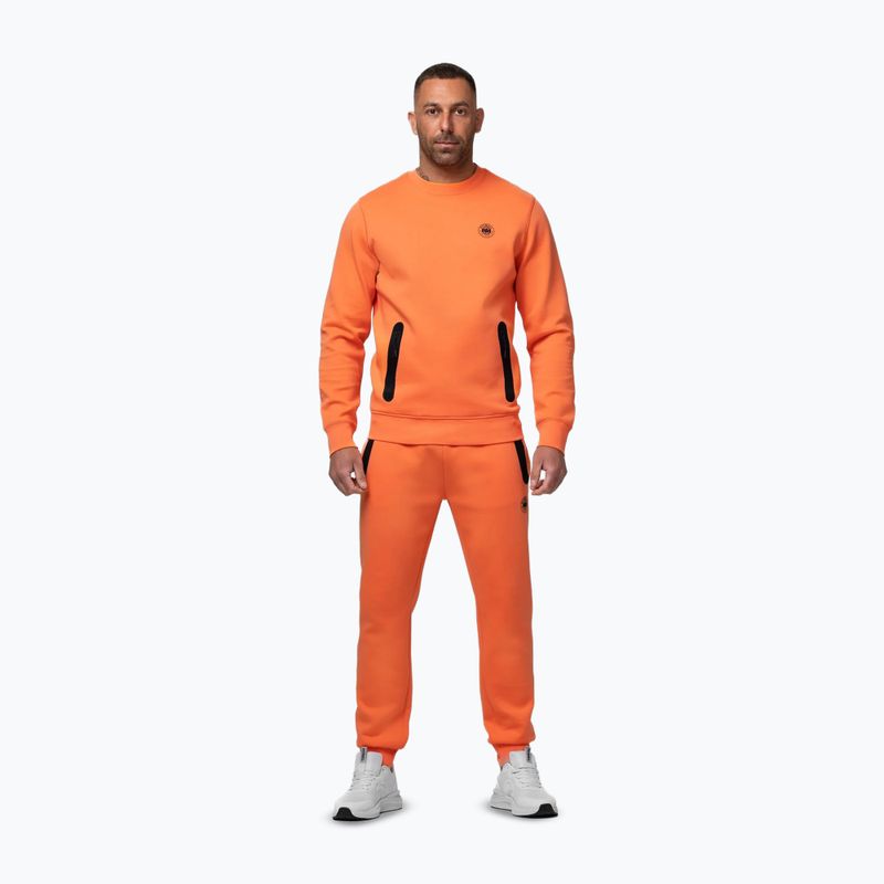 Pánská mikina Pitbull Dogwood Crewneck Sweatshirt fluo orange 2