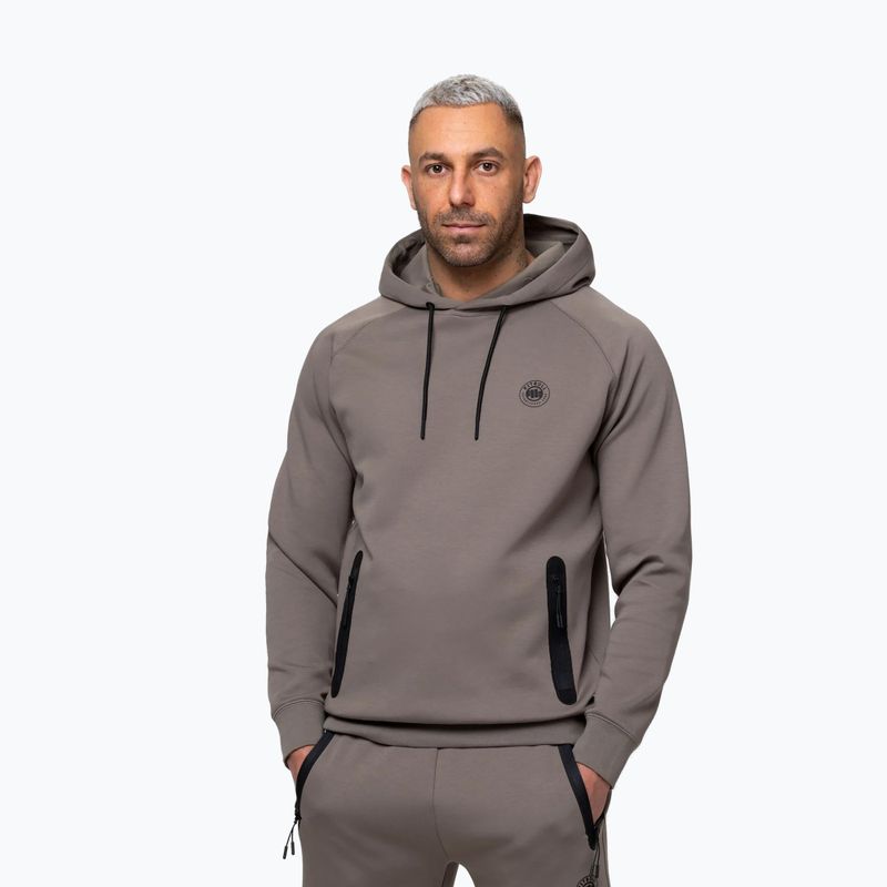 Pánská mikina Pitbull Dogwood Hooded Sweatshirt taupe