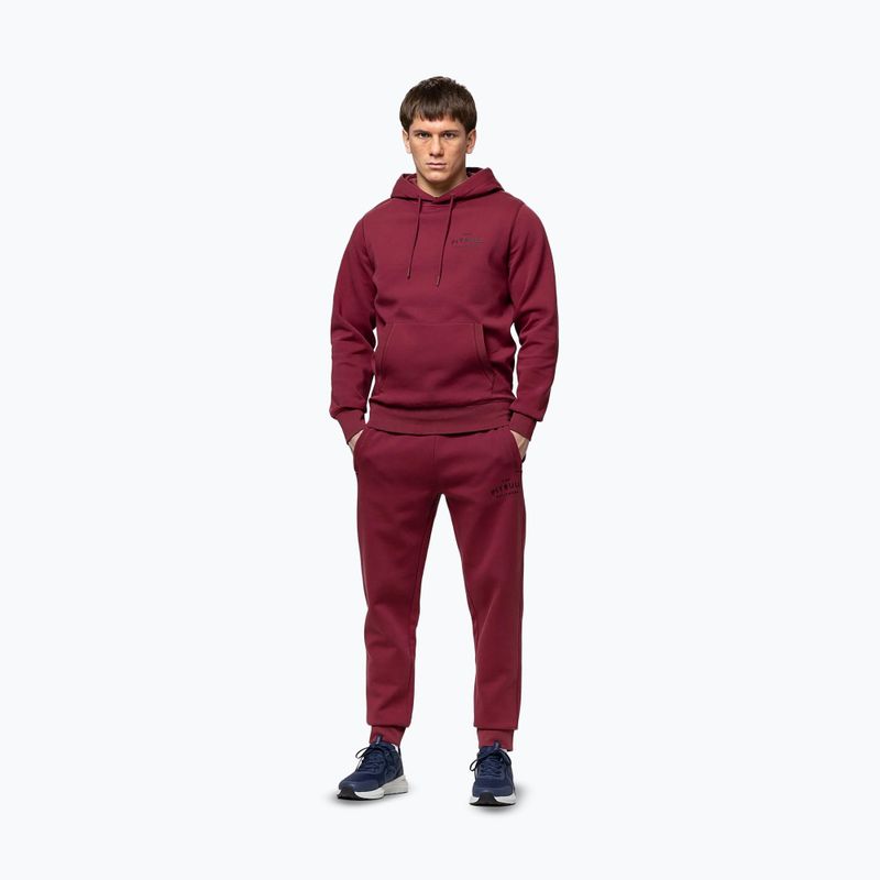 Pánská mikina Pitbull Sampson Hooded Sweatshirt burgundy 2