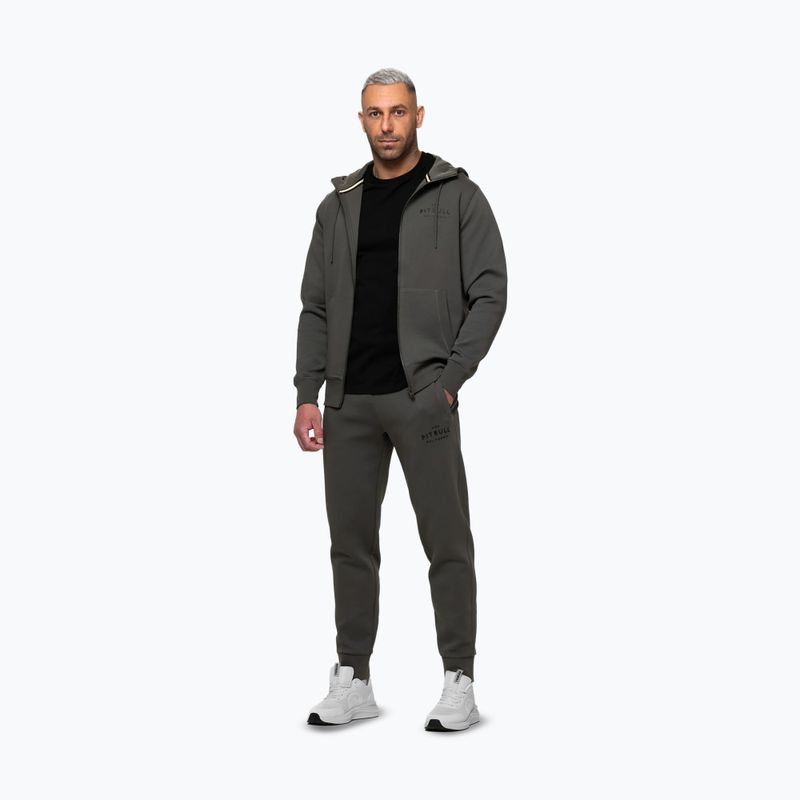Pánská mikina Pitbull Sampson Hooded Zip Sweatshirt grey/green 2