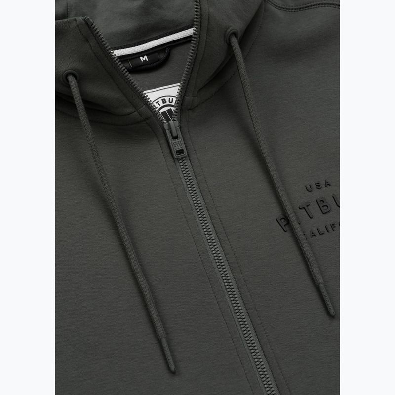 Pánská mikina Pitbull Sampson Hooded Zip Sweatshirt grey/green 8