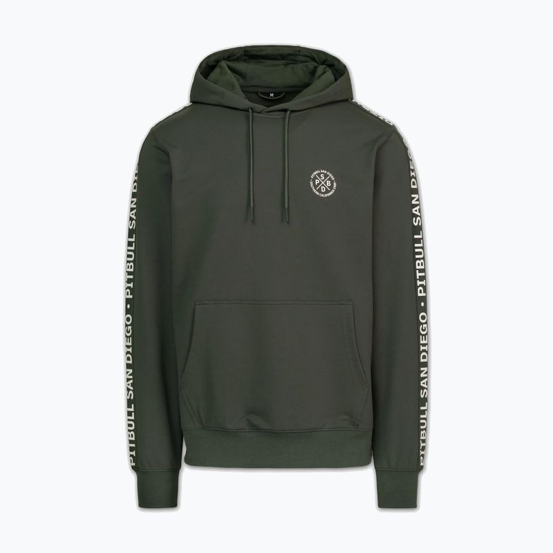 Pánská mikina Pitbull Tape Parker Hooded old green 5