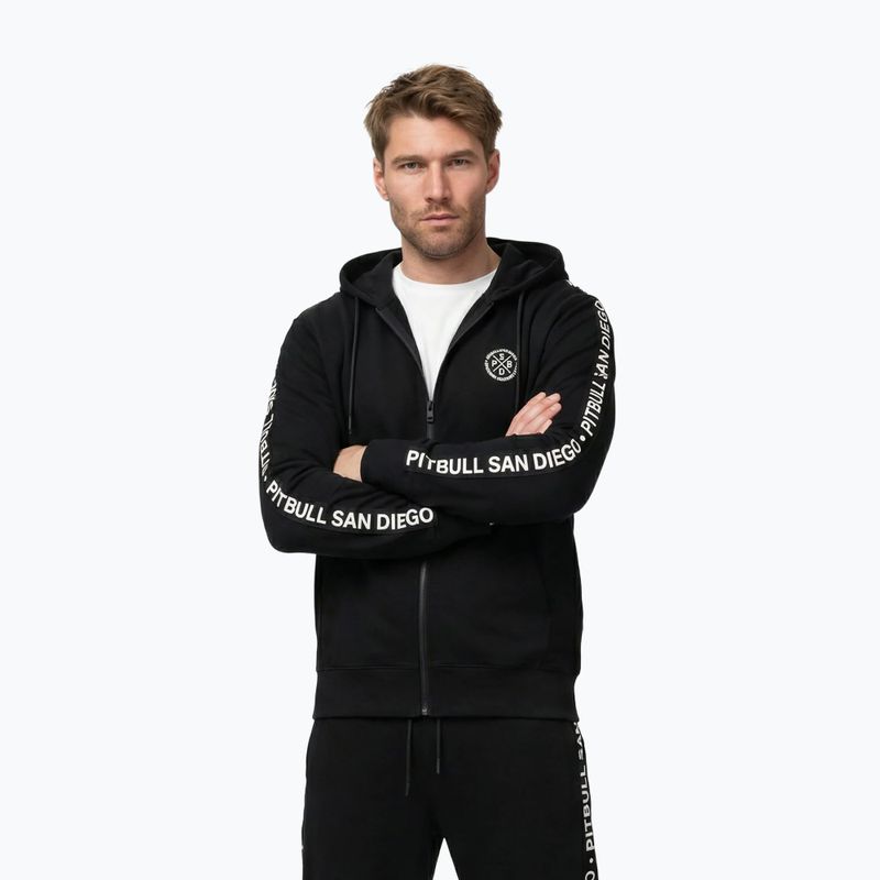 Pánská mikina Pitbull Tape Parker Hooded Zip black