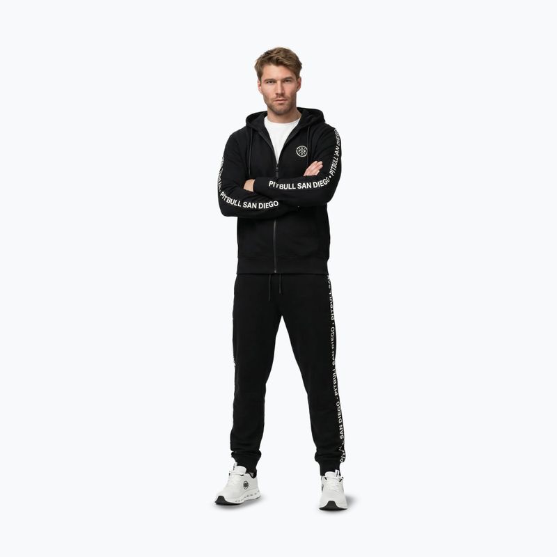 Pánská mikina Pitbull Tape Parker Hooded Zip black 2