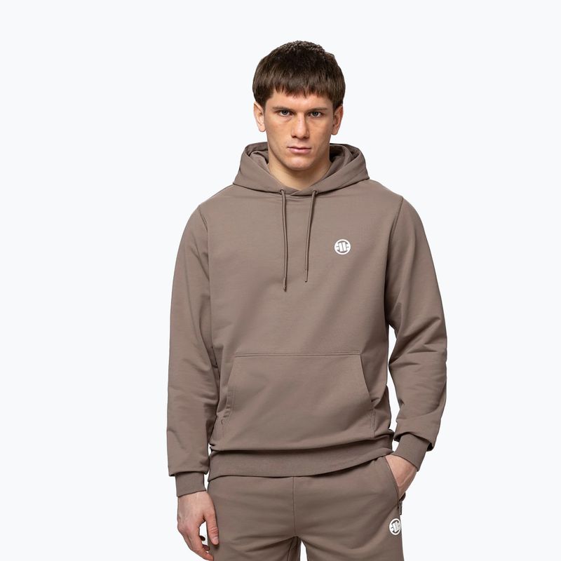 Pánská mikina Pitbull Nugget Small Logo Hooded brown savana 4