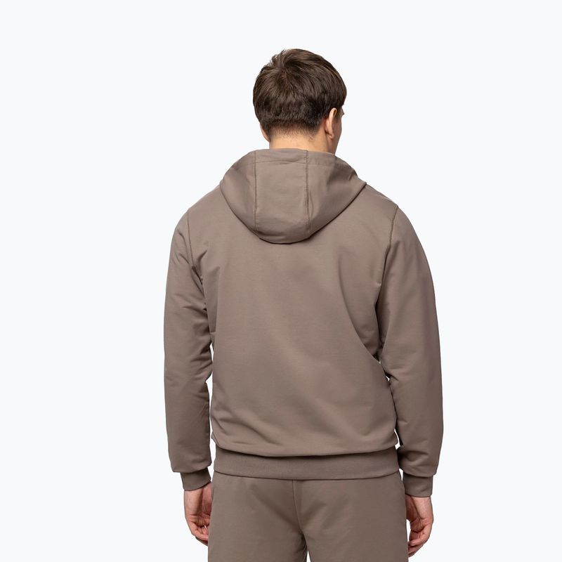Pánská mikina Pitbull Nugget Small Logo Hooded Zip brown savana 3