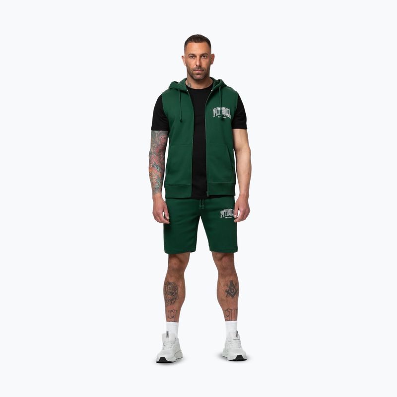 Pánská mikina Pitbull Badger Hooded Vest Zip hunter green 2