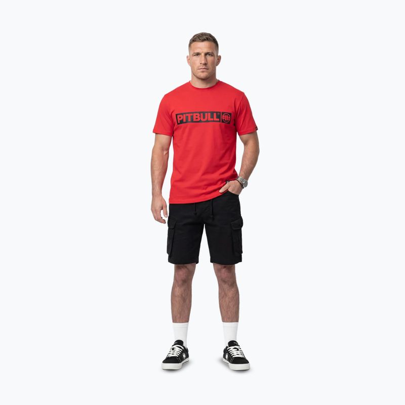 Pánské tričko na lezení Pitbull Hilltop fluo/red 2