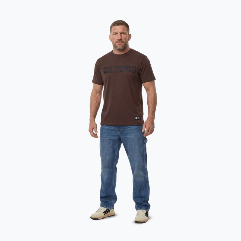 Pánské tričko na lezení Pitbull Hilltop chocolate 2