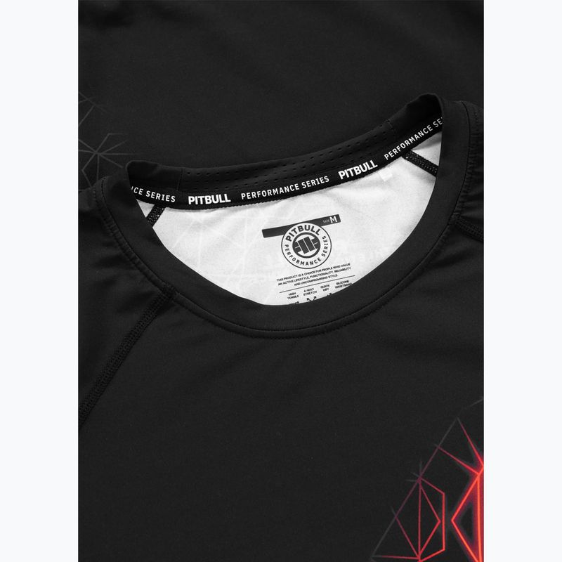 Pánský rashguard s dlouhým rukávem Pitbull Ray Rashguard fluo/red 5