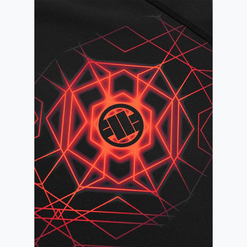 Pánský rashguard s dlouhým rukávem Pitbull Ray Rashguard fluo/red 6