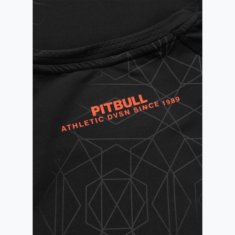 Pánský rashguard s dlouhým rukávem Pitbull Ray Rashguard fluo/red 7