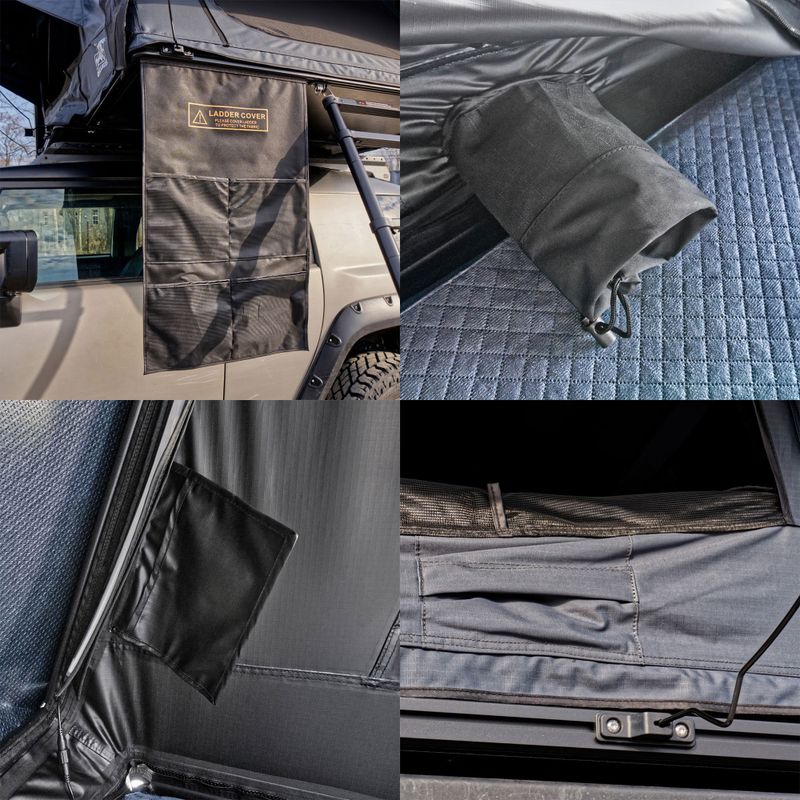 Střešní stan pro 2 osoby OFFLANDER Fold Y 190 black 7