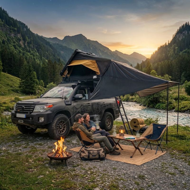 Přístřešek k stanu OFFLANDER Fold E 150 černý 3