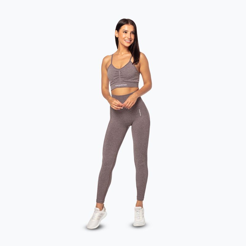 Dámské tréninkové legíny Carpatree Allure Seamless brown melange (pepper corn) 2