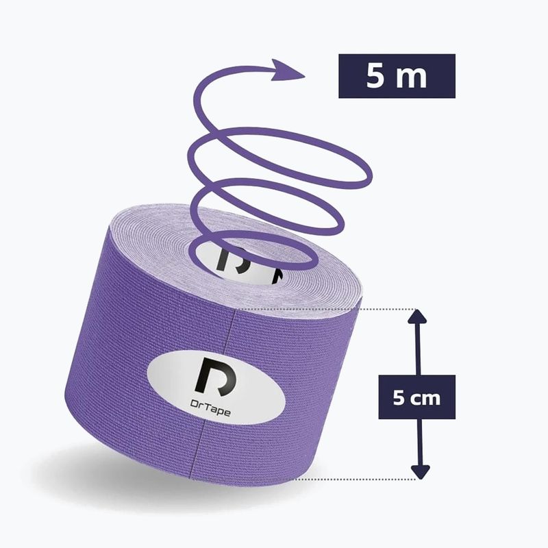 Kinesio tejp DrTape Kinesiology Tape purple 2