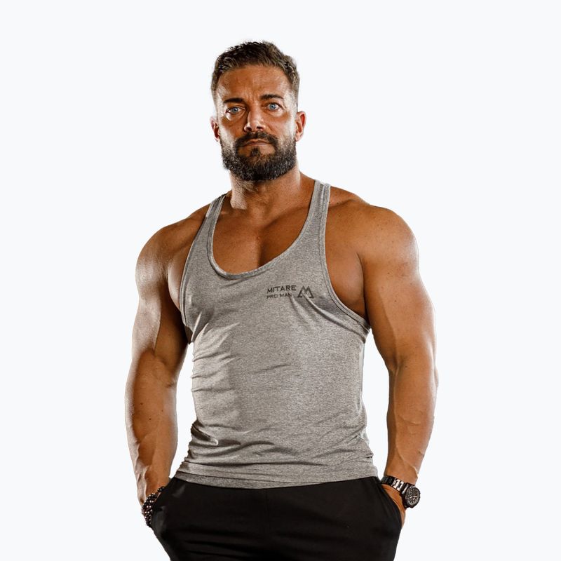 Pánský tréninkový tank top MITARE PRO šedý K095 7