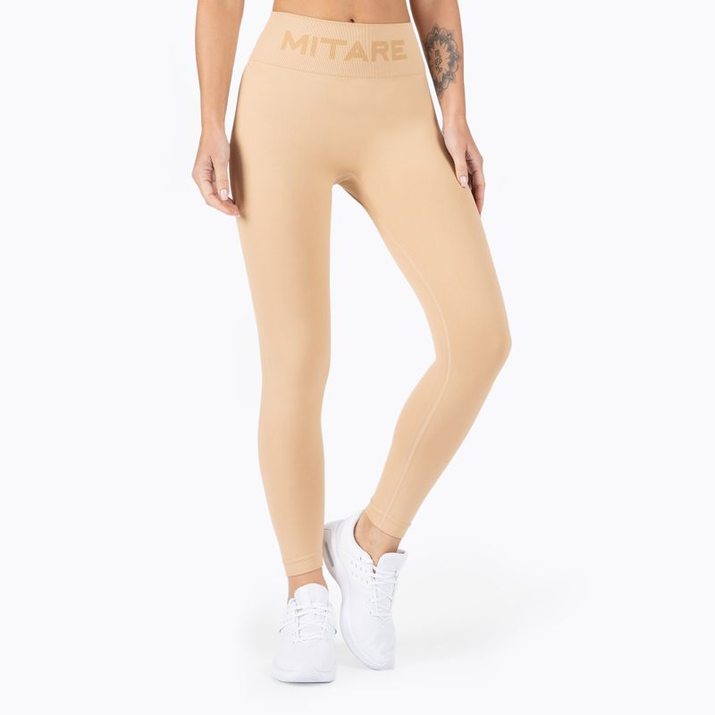 Dámské bezešvé legíny MITARE Push Up Sunny béžové K113
