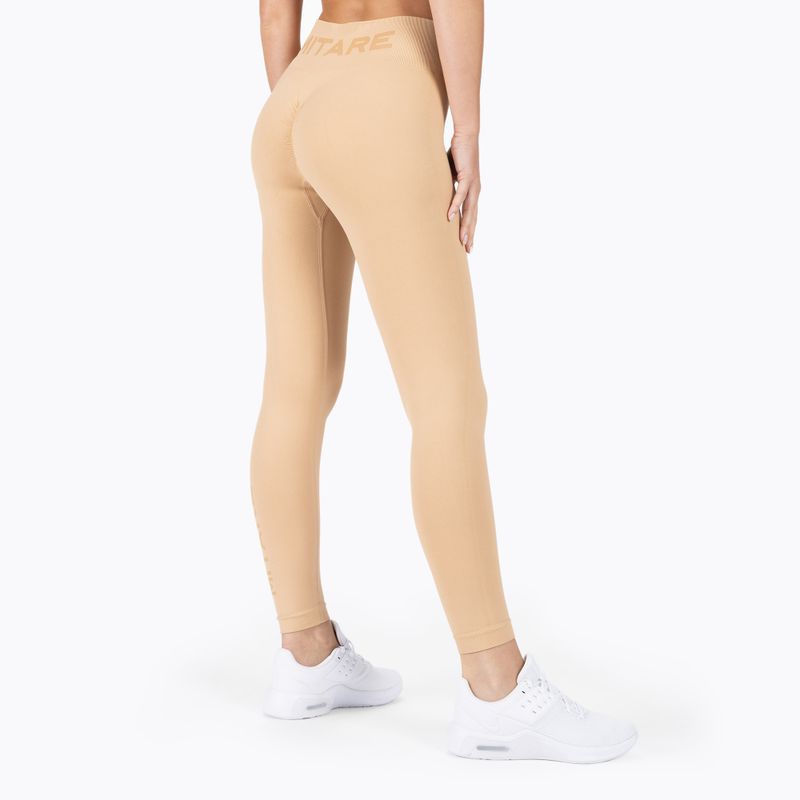 Dámské bezešvé legíny MITARE Push Up Sunny béžové K113 3