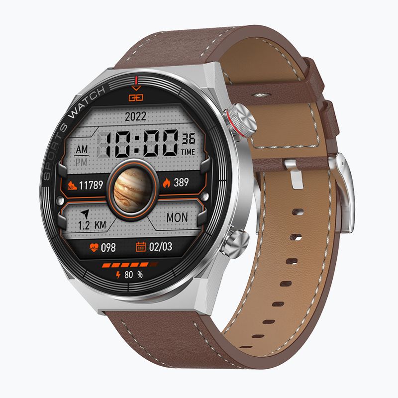 Hodinky Watchmark Maverick stříbrné/hnědé 6