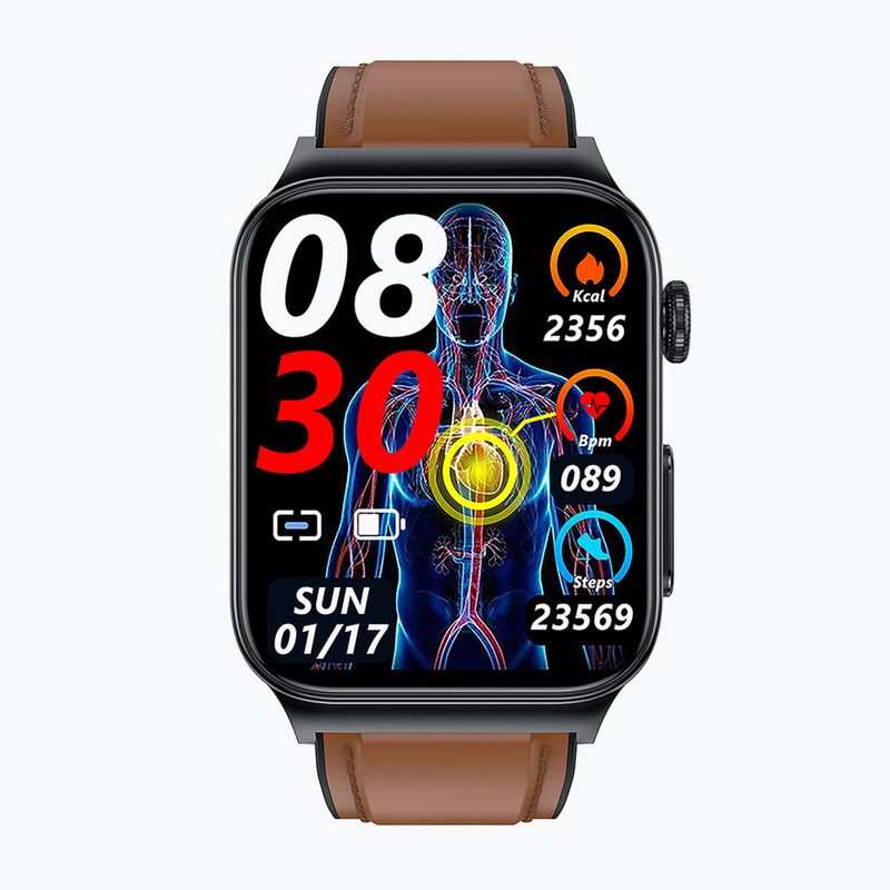 Hodinky Watchmark Cardio One hnědé