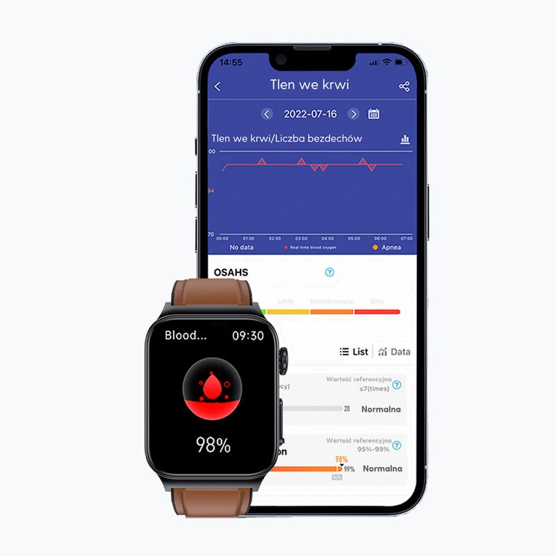 Hodinky Watchmark Cardio One hnědé 7