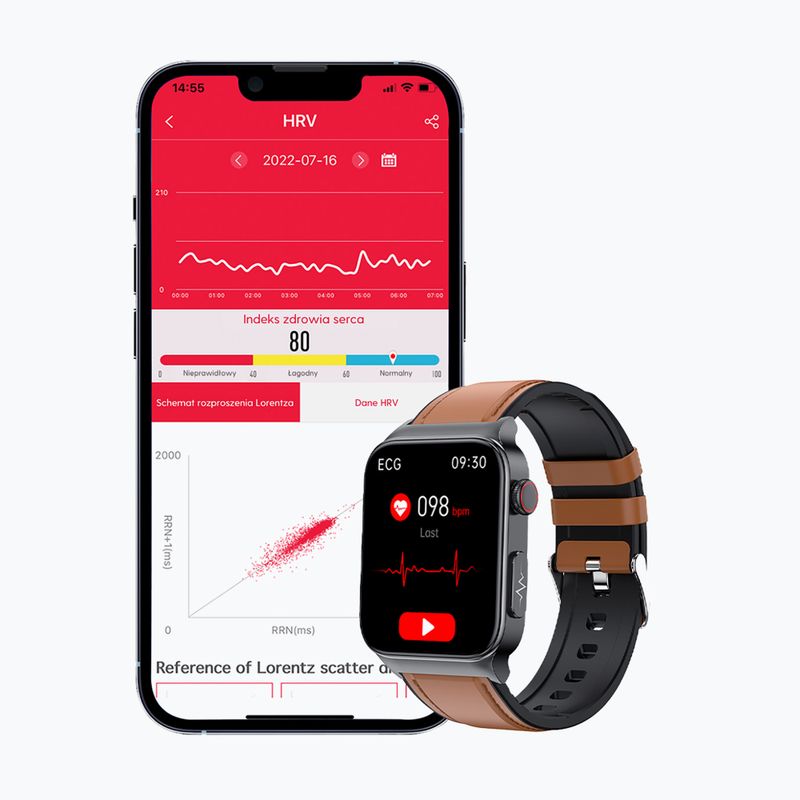 Hodinky Watchmark Cardio One hnědé 8