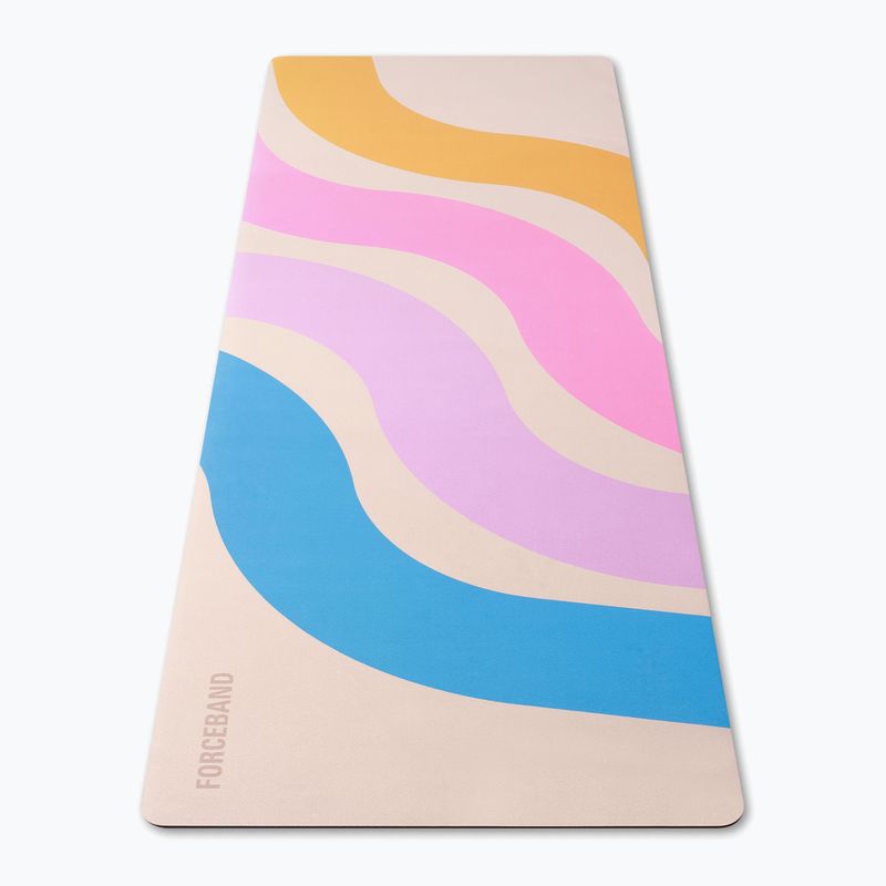 Podložka na jógu/fitness FORCEBAND Wave 4 mm multicolor 7