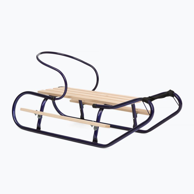 Kovové sáňky HUMBAKA with backrest and footrests navy blue 2